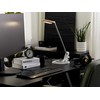 Beliani Lampa biurkowa LED CORVUS Ze ściemniaczem Metal Baltas/ sidabrinė