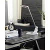 Beliani Lampa biurkowa LED CORVUS Ze ściemniaczem Metal Baltas/ sidabrinė