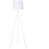 Beliani Lampa podłogowa SAMBRA Metal Baltas
