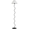 Beliani Lampa podłogowa JIKAWO Metal Juodas