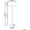 Beliani Lampa podłogowa CALVILLO Metal Sidabrinė