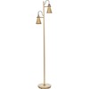 Beliani Lampa podłogowa MOYOLA Regulowana Metal Kremas