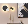 Sieninis šviestuvas Beliani Lampa ścienna LED PARITA Metal Juodas
