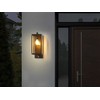 Sieninis šviestuvas Beliani Lampa ścienna ogrodowa MEGGET Z judesio jutikliu Juodas