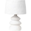 Beliani Lampa stołowa ARAPEY Papier-mâché Baltas