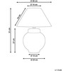 Beliani Lampa stołowa ARUNCA Porcelana Baltas/ mėlyna