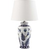 Beliani Lampa stołowa BIJELA Porcelana Baltas/ mėlyna