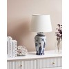 Beliani Lampa stołowa BIJELA Porcelana Baltas/ mėlyna