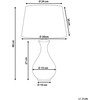 Beliani Lampa stołowa CARMEN Porcelana Baltas/ mėlyna