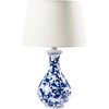 Beliani Lampa stołowa CARMEN Porcelana Baltas/ mėlyna