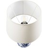 Beliani Lampa stołowa CARMEN Porcelana Baltas/ mėlyna