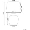 Beliani Lampa stołowa JAMAPA Porcelana Baltas/ mėlyna