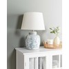 Beliani Lampa stołowa JAMAPA Porcelana Baltas/ mėlyna