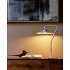 Beliani Lampa stołowa GALETTI Metal Baltas