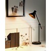 Beliani Lampa biurkowa PINKEEN Metal Juodas