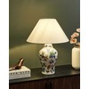 Home Decor Beliani Lampa stołowa MORACA Porcelana Baltas/ mėlyna