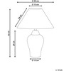 Home Decor Beliani Lampa stołowa MORACA Porcelana Baltas/ mėlyna