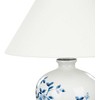 Beliani Lampa stołowa MAGROS Porcelana Baltas/ mėlyna