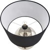 Beliani Lampa stołowa SOBRAMATI Metal Sidabrinė