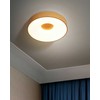 Lubinis šviestuvas Beliani Lampa sufitowa LED BRAGOTO Ze ściemniaczem Metal Jasnobrązowy