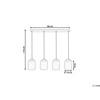 Pakabinamas šviestuvas Beliani Lampa wisząca CAUDELO Metal Juodas/ balta