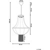Pakabinamas šviestuvas Beliani Lampa wisząca ARAGUA Baltas