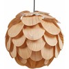 Pakabinamas šviestuvas Lampa wisząca Beliani Lampa wisząca BAMPUR Drewno bambusowe Naturalny