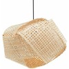 Pakabinamas šviestuvas Beliani Lampa wisząca HALIL Drewno bambusowe Kremas