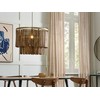 Pakabinamas šviestuvas Lampa wisząca Beliani Lampa wisząca drewno mango ciemna KAVERI