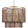 Pakabinamas šviestuvas Lampa wisząca Beliani Lampa wisząca drewno mango ciemna KAVERI