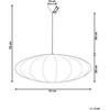 Pakabinamas šviestuvas Lampa wisząca Beliani Lampa wisząca GUACARA Baltas