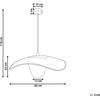 Pakabinamas šviestuvas Beliani Lampa wisząca LUNGA Metal Juodas