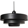 Pakabinamas šviestuvas Beliani Lampa wisząca KOLGA Metal Juodas