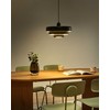 Pakabinamas šviestuvas Beliani Lampa wisząca KOLGA Metal Juodas
