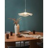 Pakabinamas šviestuvas Beliani Lampa wisząca LED LOIRE Metal Baltas