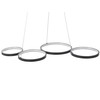 Pakabinamas šviestuvas Beliani Lampa wisząca LED PIBOR Metal Juodas