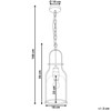 Pakabinamas šviestuvas Beliani Lampa wisząca BASHILO Metal Juodas