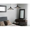 Pakabinamas šviestuvas Beliani Lampa wisząca MAZARO Metal Juodas