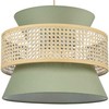 Pakabinamas šviestuvas Lampa wisząca Beliani Lampa wisząca naturalna su zielonym LUYANO!