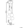 Pakabinamas šviestuvas Lampa wisząca Beliani Lampa wisząca PABELLON Szkło Raudona