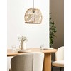 Pakabinamas šviestuvas Beliani Lampa wisząca POSTRERO Rattan Naturalny