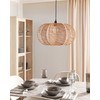 Pakabinamas šviestuvas Beliani Lampa wisząca KIBI Rattan Naturalny