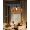 Pakabinamas šviestuvas Beliani Lampa wisząca KIBI Rattan Naturalny
