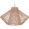 Pakabinamas šviestuvas Beliani Lampa wisząca PALMETTO Medvilnė Kremas