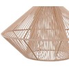 Pakabinamas šviestuvas Beliani Lampa wisząca PALMETTO Medvilnė Kremas