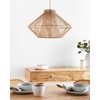 Pakabinamas šviestuvas Beliani Lampa wisząca PALMETTO Medvilnė Kremas