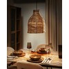 Pakabinamas šviestuvas Beliani Lampa wisząca KELAKAS Plecionka Naturalny