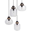 Pakabinamas šviestuvas Beliani Lampa wisząca ZAYANDE Szkło Jasnoszary