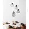 Pakabinamas šviestuvas Beliani Lampa wisząca ZAYANDE Szkło Jasnoszary