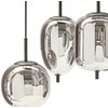 Pakabinamas šviestuvas Lampa wisząca Beliani Lampa wisząca szklana 7-punktowa sidabrinė TARLO